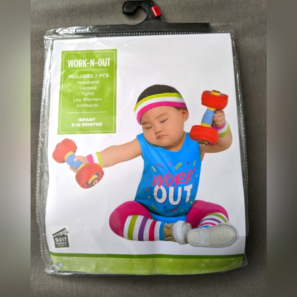 Work-n-Out (80's fitness) Infant costume- size 6-12 months